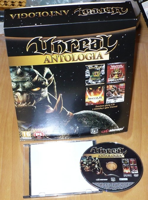gry - unreal antologia - games - box - unreal - pudełko - epic - gra - game