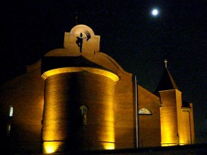 noc - moon - Turek - church - night - księżyc - św. Barbara - kościół